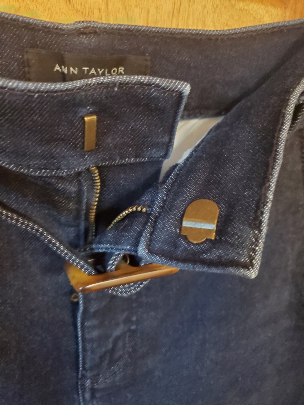 Ann Taylor Dark Navy Wide Leg Jeans